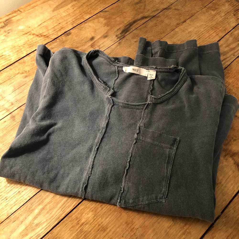 Wilt Long Sleeve Navy Top